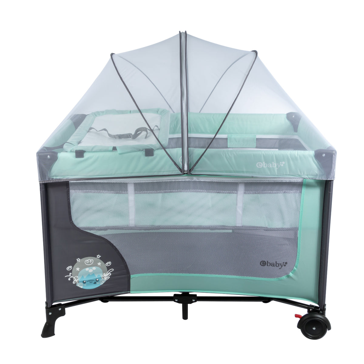 Cuna Corral Happy Dream Verde Ebaby®