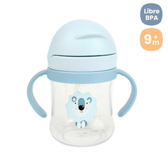 Vaso Pitillo Con Valvula Animales Leon Azul