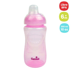 Vaso Transición Antiderrame 10oz Agarre Fácil Rosa