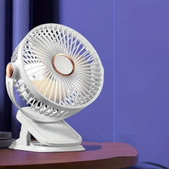 Ventilador Portátil Sencillo Con Clip  Blanco