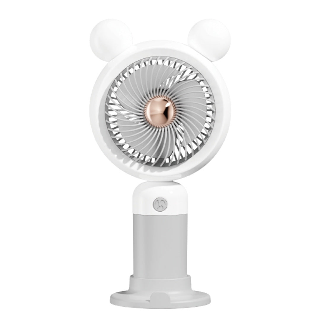 Ventilador Recargable Con Orejas De Oso