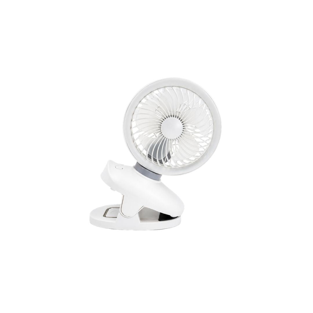Ventilador Portátil Sencillo Con Clip blanco