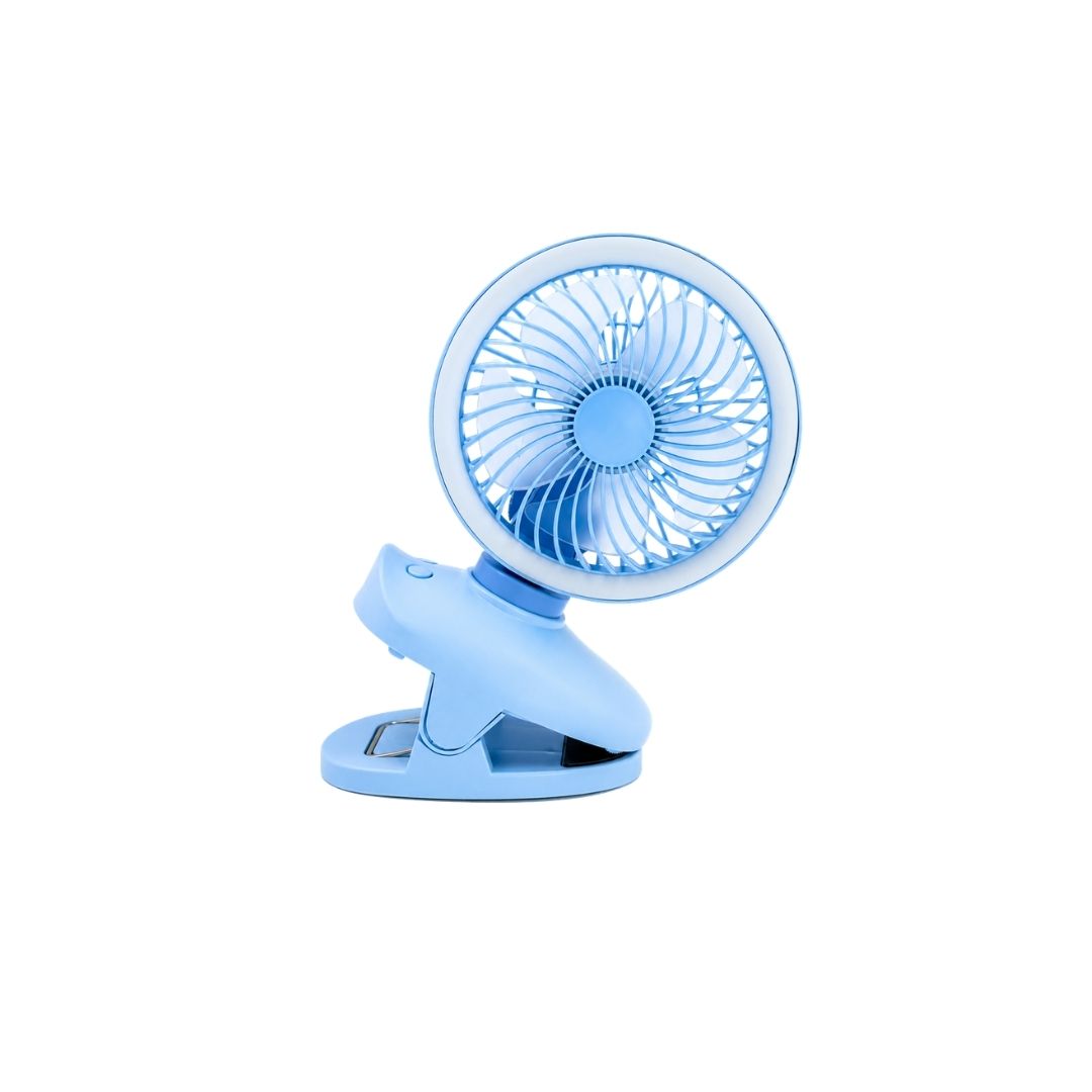 Ventilador Portátil Sencillo Con Clip azul