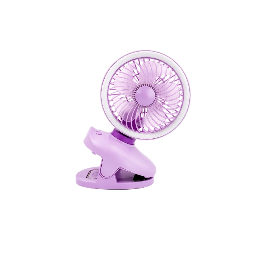 Ventilador Portátil Sencillo Con Clip morado 