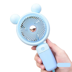 Ventilador Recargable Con Orejas De Oso