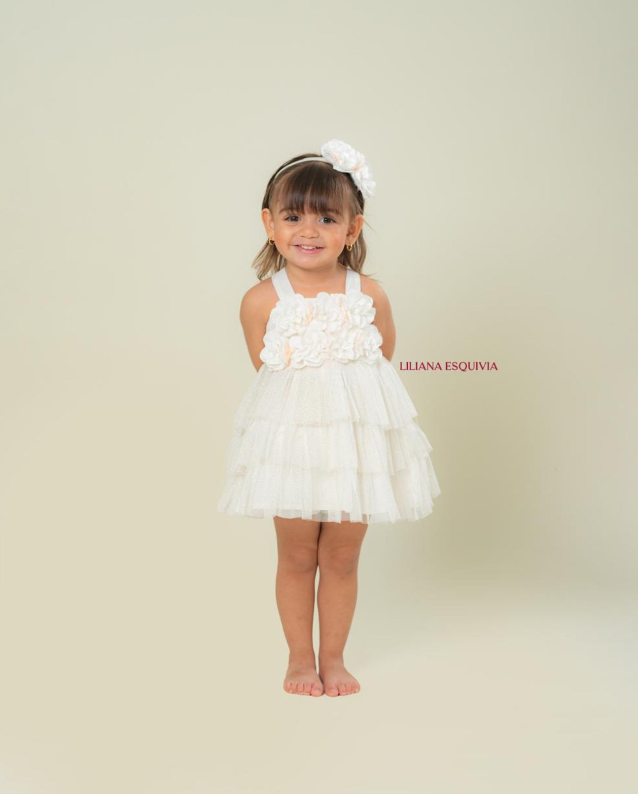 Vestido Body Alma Cintura Flores Blanco estilo