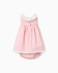 Vestido Cuello Detalle Encaje Rosa Zippy diseño