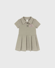 Vestido Cuello Prenses Arcoiris beige 
