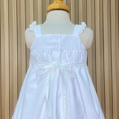 Vestido Detalle Flores blanco detalle 