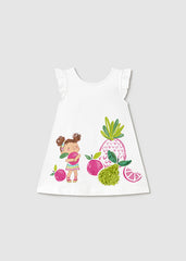 Vestido Estampado Niña Blanco Mayoral