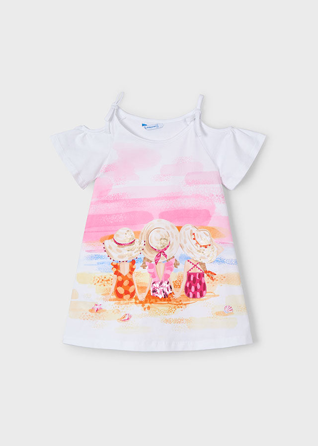 Vestido Estampado Playa Blanco Mayoral