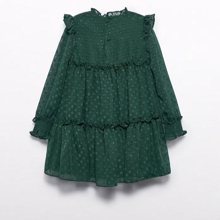 Vestido Manga Larga Resorte Verde Abel & Lula botones