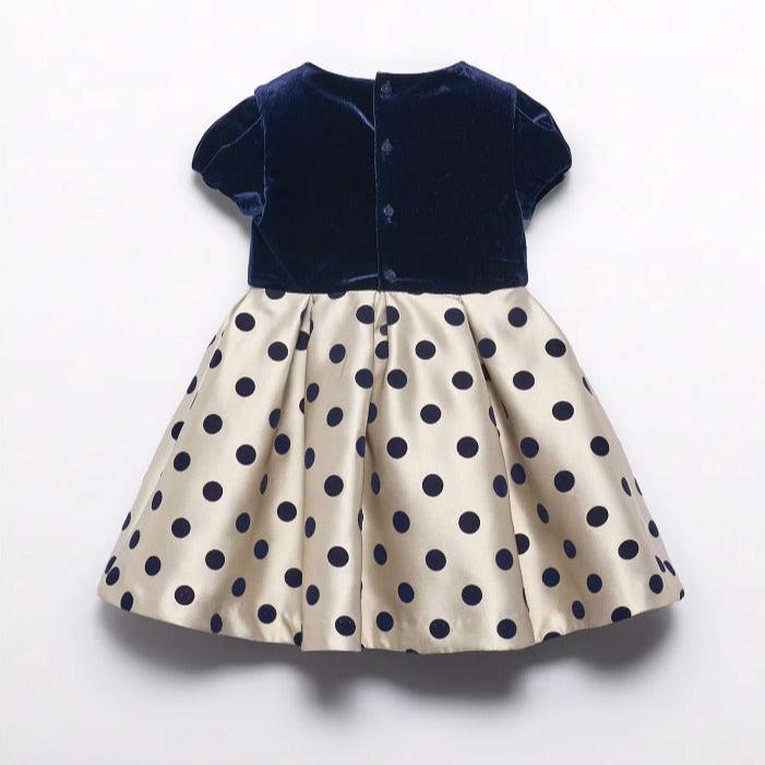 Vestido Moño Puntos Azul Abel & Lula botones