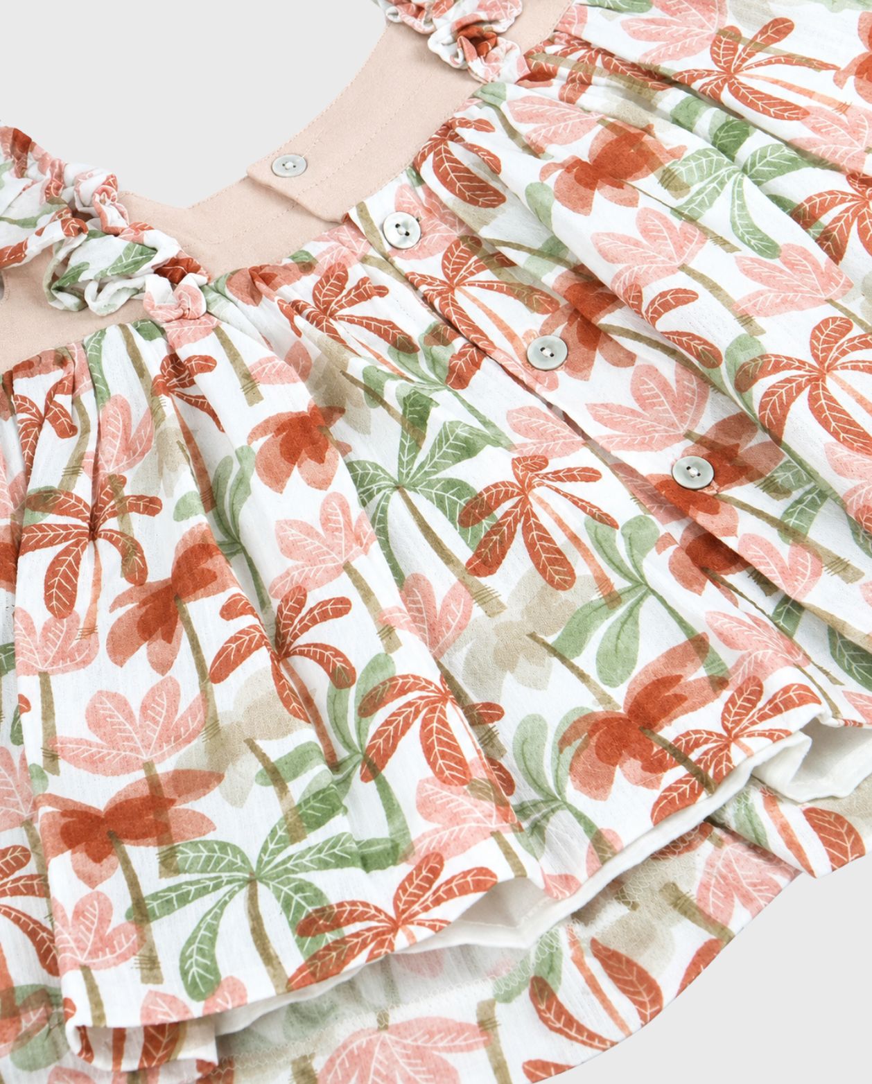 Vestido Palmeras Rosa Martín Aranda detalle