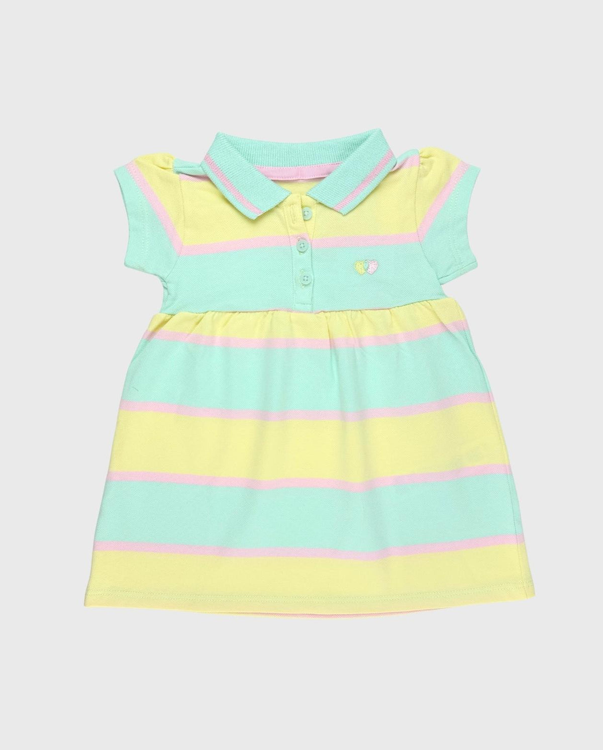 Vestido Tipo Polo Rayas Menta