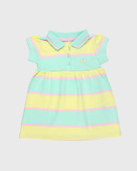 Vestido Tipo Polo Rayas Menta