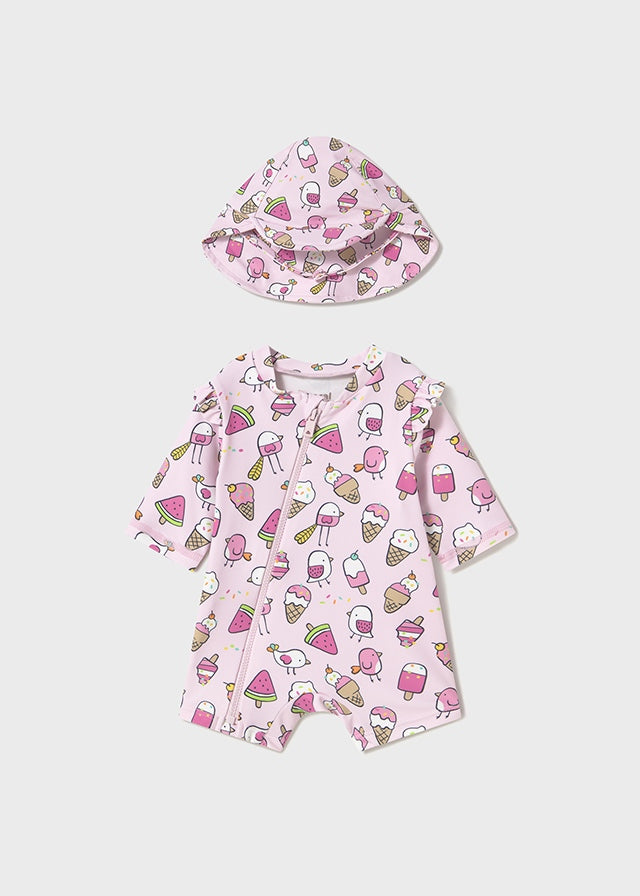 Vestido de Baño Enterizo Rosa Mayoral