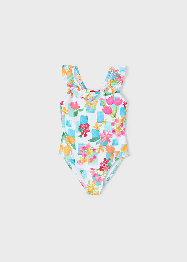 Vestido de Baño Floral Azul  Mayoral