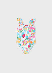 Vestido de Baño Floral Azul  Mayoral