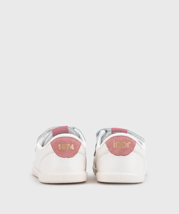 Tenis Velcro Rosa Igor Estilo