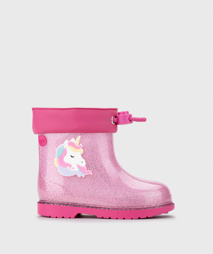 Botas Bimbi Unicornio Glitter Fucsia Igor lluvia