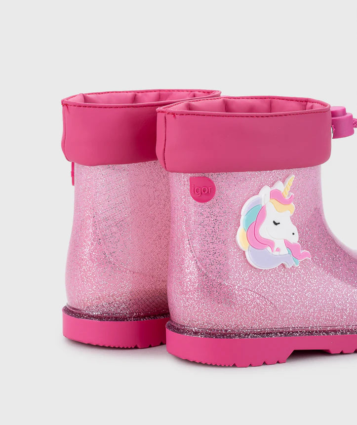 Botas Bimbi Unicornio Glitter Fucsia Igor estilo