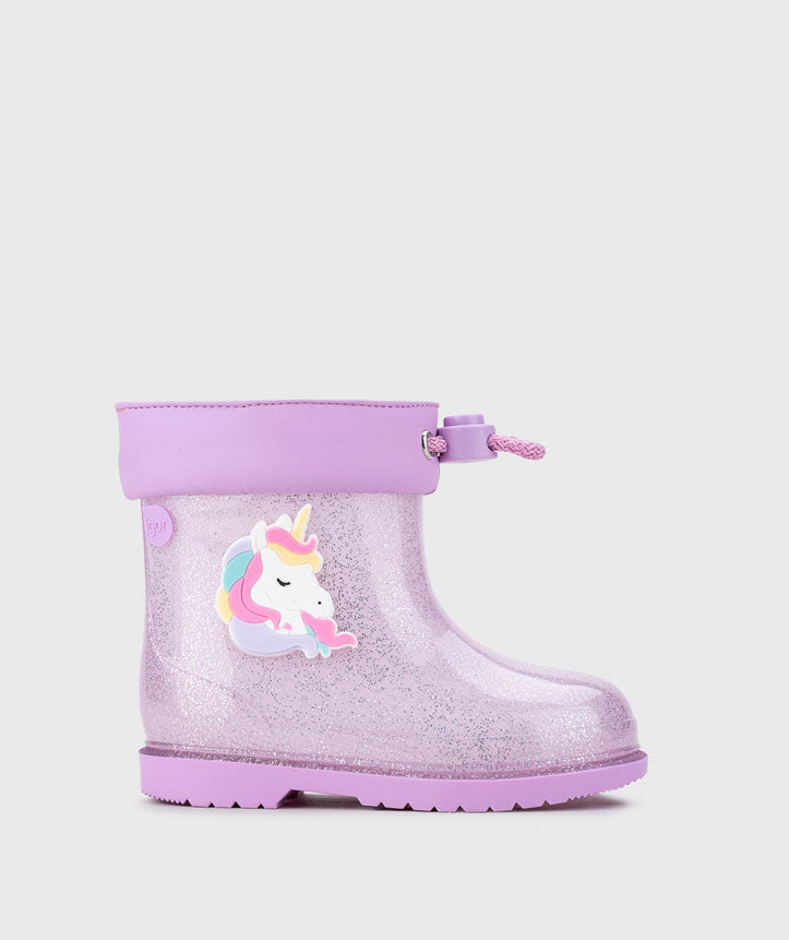 Botas Bimbi Unicornio Glitter Malva Igor estilo