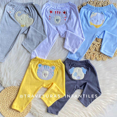 Set 5 Pantalones Bordados Baby Boy Bordados