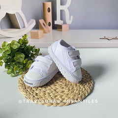 Tenis Velcro Blanco Melosos