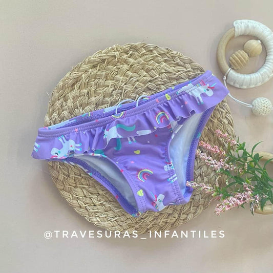 Panty De Baño Unicornio Lila