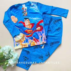 Pijama Pantalon Super Man Colores Surtidos