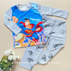 Pijama Pantalon Super Man Colores Surtidos