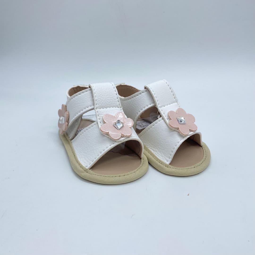 Sandalias Sin Suela Flor Blanca Melosos