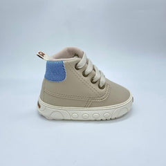 Tenis Bota Niño Beige Melosos Cordones