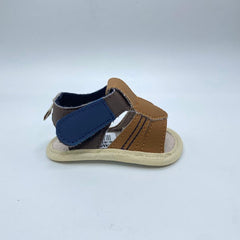 Sandalias Sin Suela Combinado Café Melosos Velcro