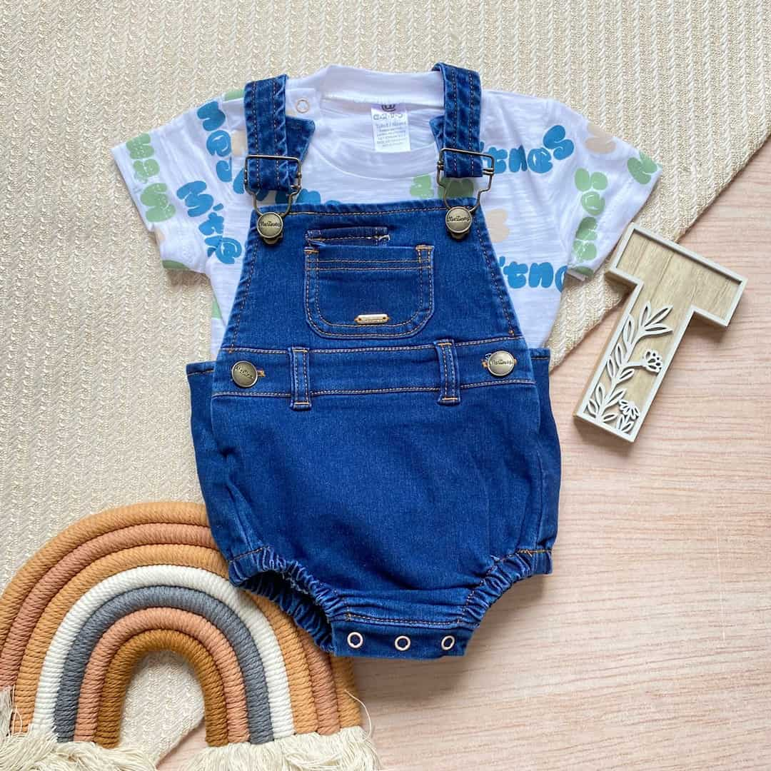 Conjunto 2 Piezas Body Denim Bebé Niño