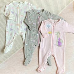 Set 3 Pijamas Familia Jirafa Estilo