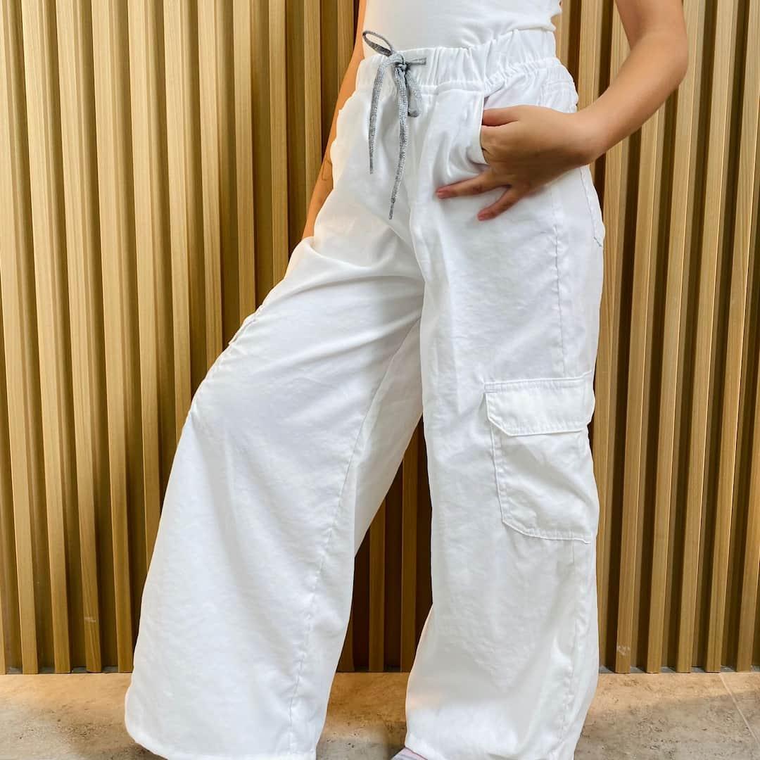 Pantalón Cargo Blanco