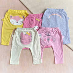 Set 5 Pantalones Estampado Bebé Niña Surtido