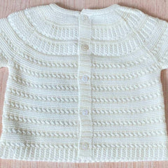 Primer Dia Tricot Unisex Blanco Martin Aranda Botones