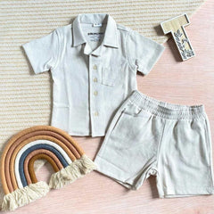 Conjunto Camisa Bolsillo Beige