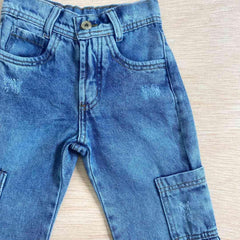 Jean Para Niña Cargo Bolsillos Color Surtido Detalles