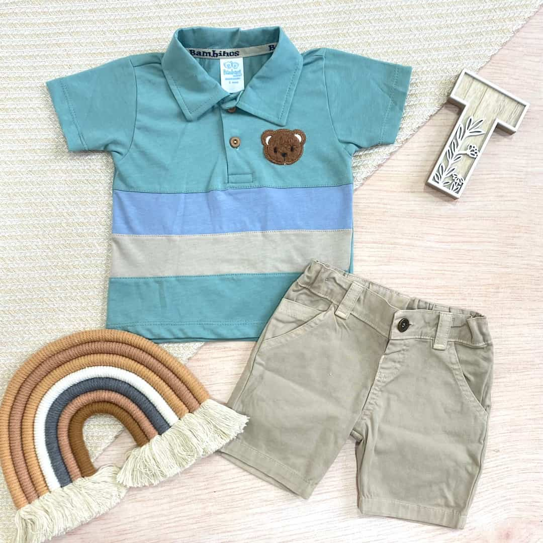 Conjunto Bermuda Dril Oso