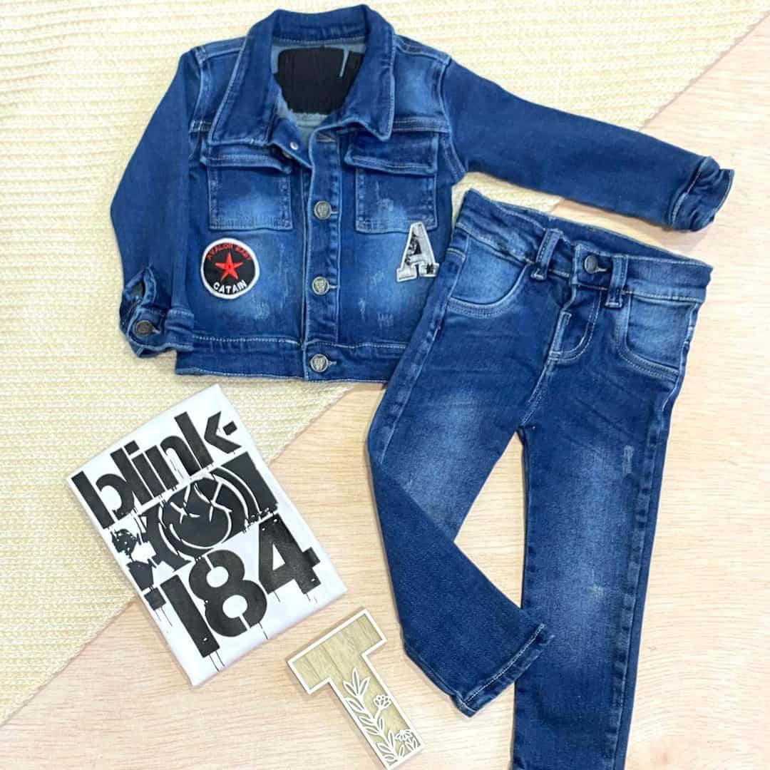 Conjunto 3 Piezas Chaqueta Denim