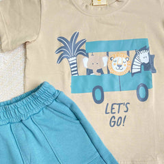 Conjunto Para Bebé Niño Bermuda Safari