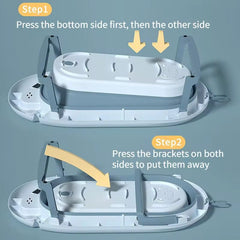 Bañera Plegable Plástico con Regadera Ballena
