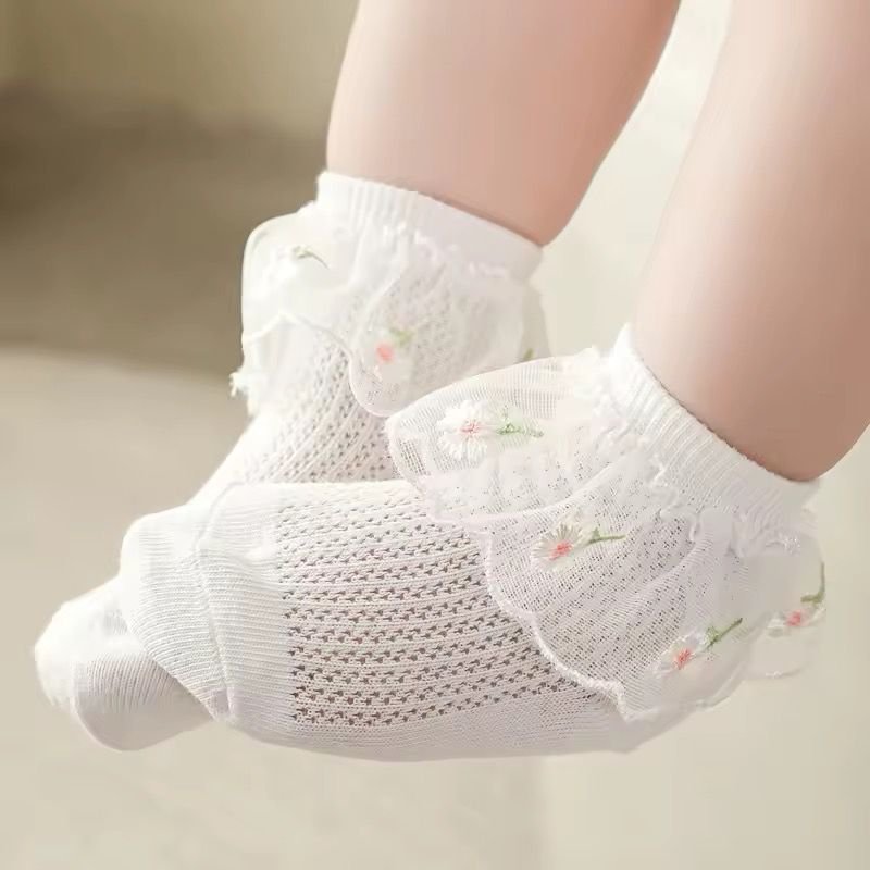 Medias Tul Detalle Bordado Bebe
