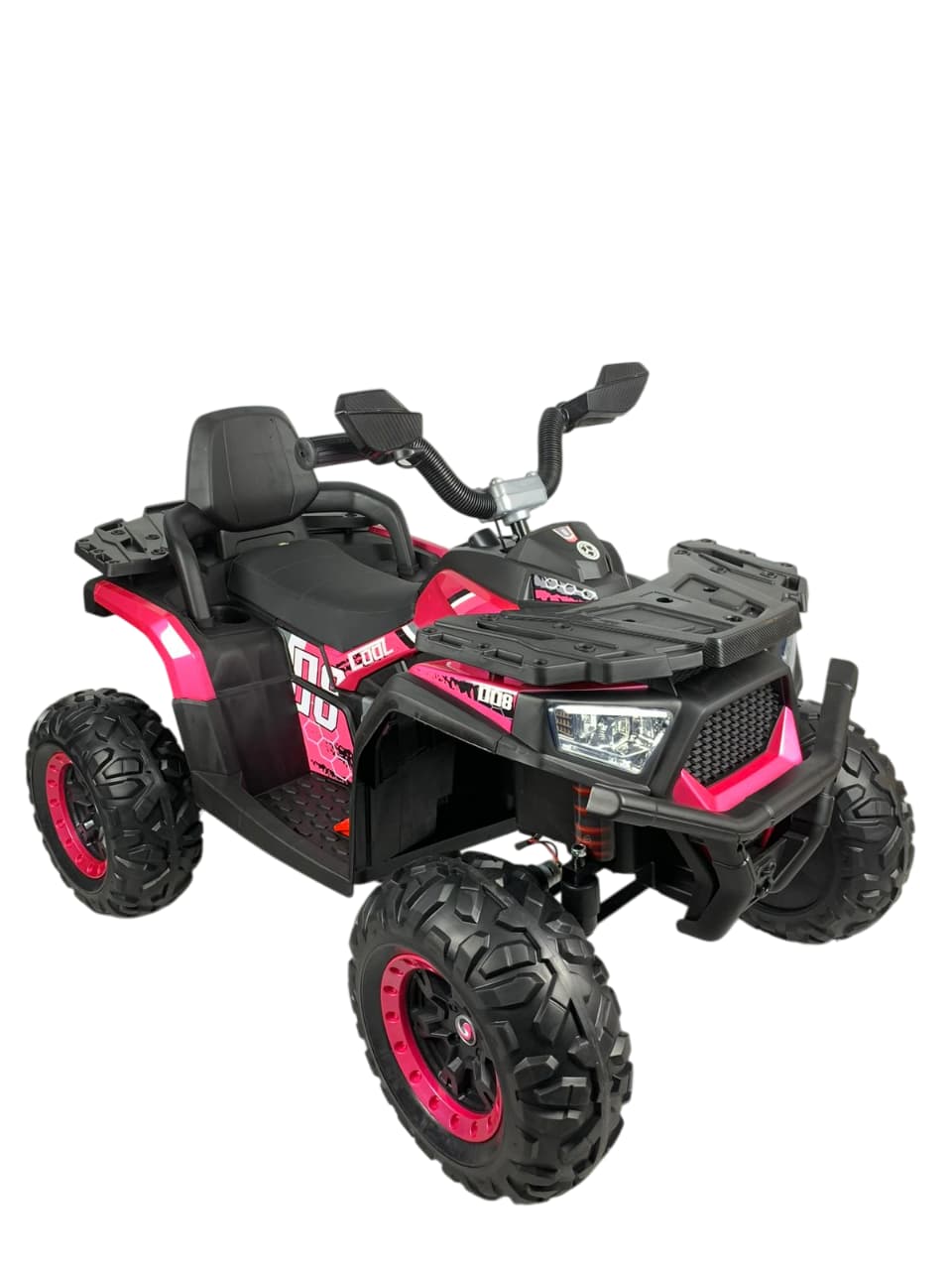 Cuatrimoto montable recargable para niños rosa y roja 4 ruedas