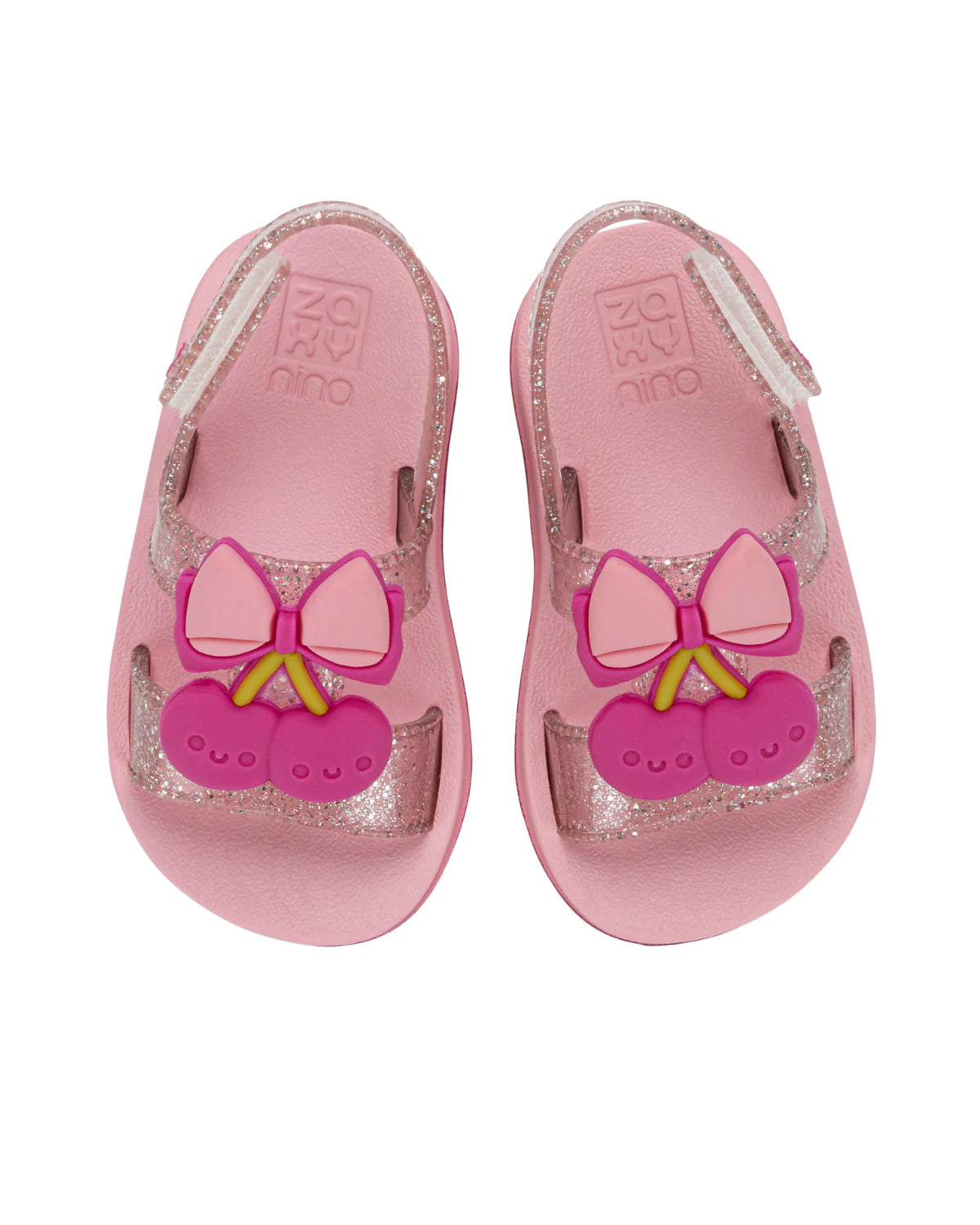 sandalias rosas para niña baby cherry con glitter