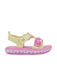 detalle de velcro y tira decorada con corazones